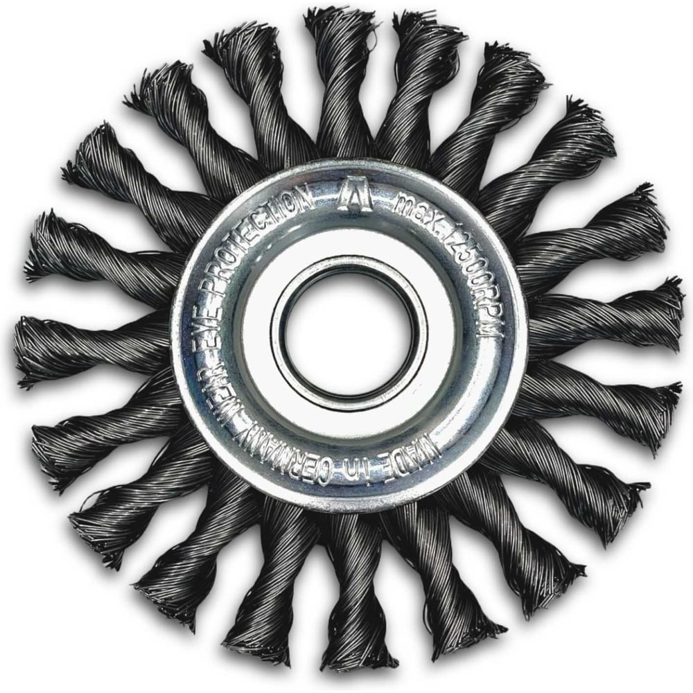 Изображение товара Щетка дисковая жгутовая Lessmann Д125x14x22.2 0.50 мм для металлов и краски