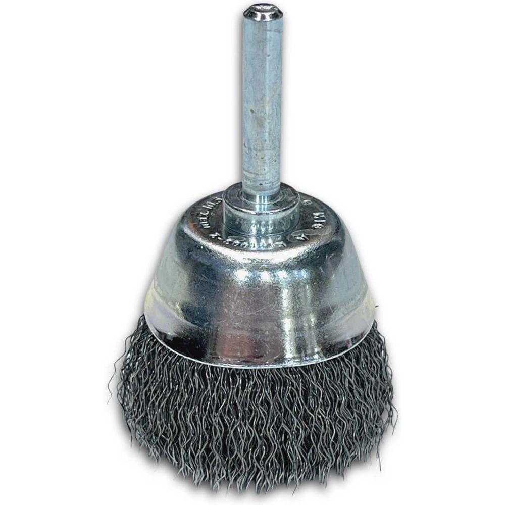 Изображение товара Щетка гофрированная Lessmann Д50x0,30мм с хвостом 6мм для очистки