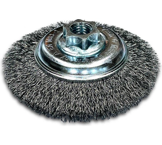 Изображение товара Щетка конусная гофрированная Lessmann Д100x10 M14 0.35 мм, стальная проволока 422177