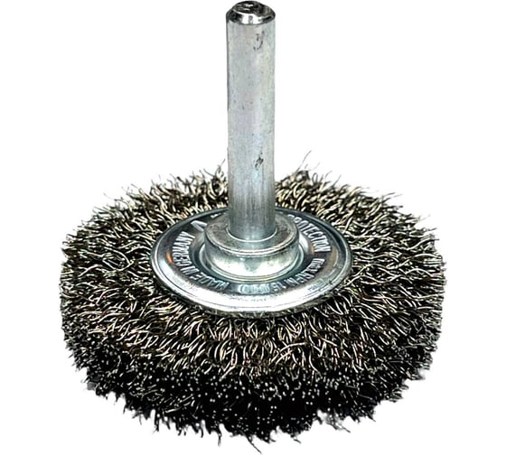 Изображение товара Щетка дисковая гофрированная Lessmann Д50x11, ROF 0,30мм, хвостовик 6мм 415362