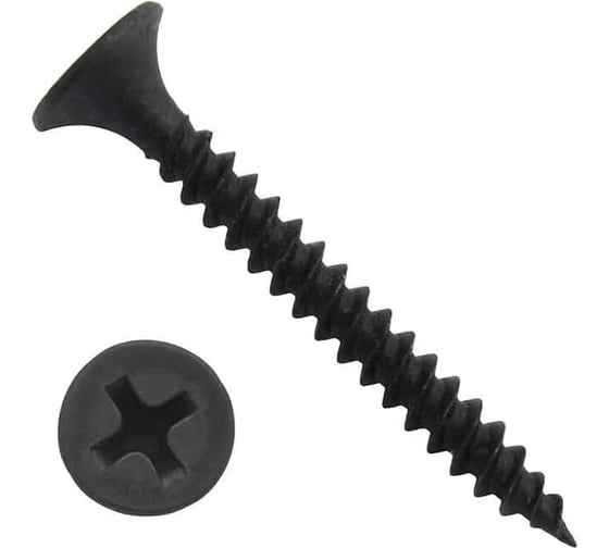 Изображение товара Саморез ООО "Клинский метизный завод", мелкий-частый шаг, 3.5x32, фосфат, коробка 1 кг СМЧ003532-1