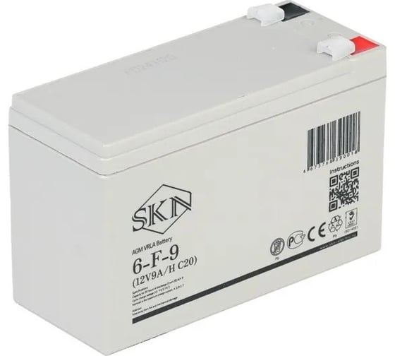 Изображение товара Аккумулятор для ИБП SKN 6-F-9 (12V9A/H C20) 025251