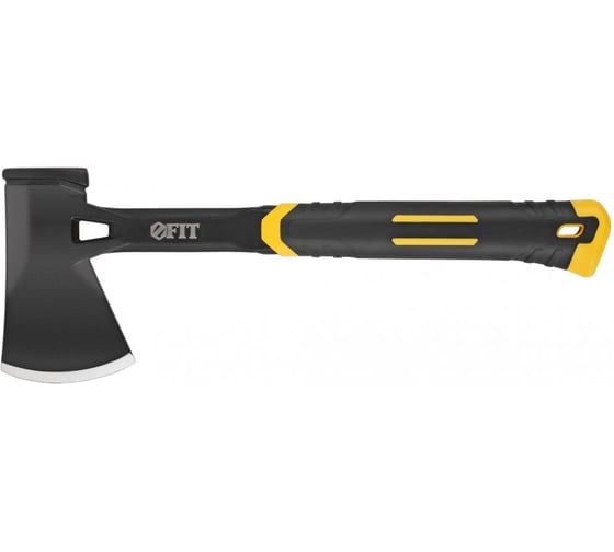 Изображение товара Топор туриста FIT цельнометаллический Профи, пластиковая прорезиненная ручка 600 г 46270