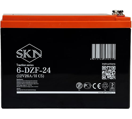 Изображение товара Тяговый аккумулятор SKN 6-DZF-24 (12V26A/H C5) 025385