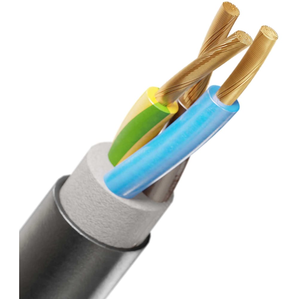 Изображение товара Провод ELITRON ПВСн 3x2,5, ГОСТ, черный, 5м