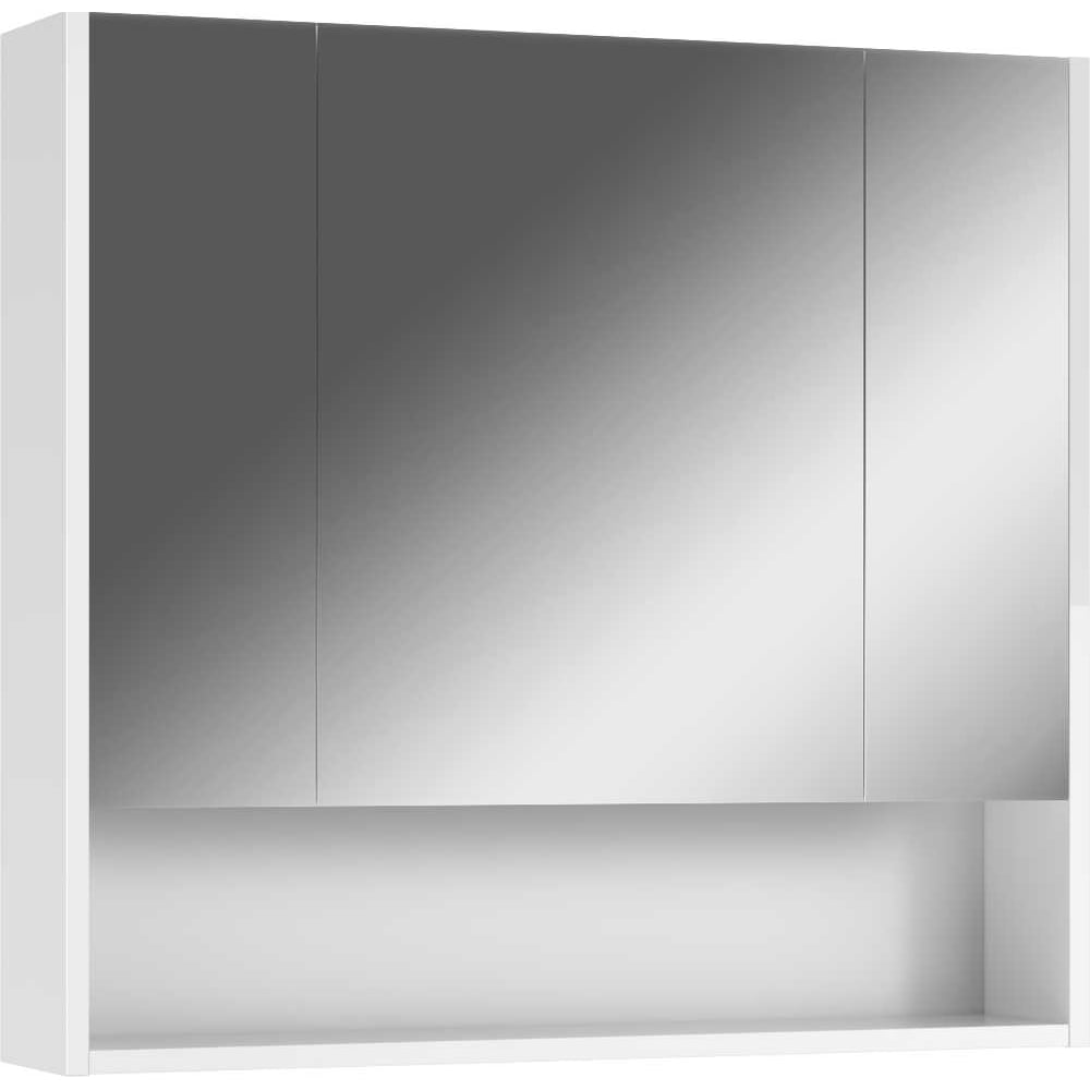 Изображение товара Шкаф-зеркало Айсберг Ева 80 с белым фасадом и доводчиком