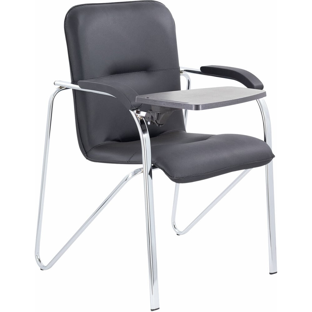 Изображение товара Кресло со столом BRABIX Samba CF-108 BOX-2 хром каркас черная экокожа современный дизайн