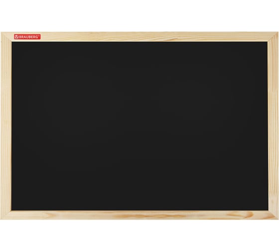 Изображение товара Доска для мела магнитная BRAUBERG Wood 30x45 см, черная, деревянная рамка 238801