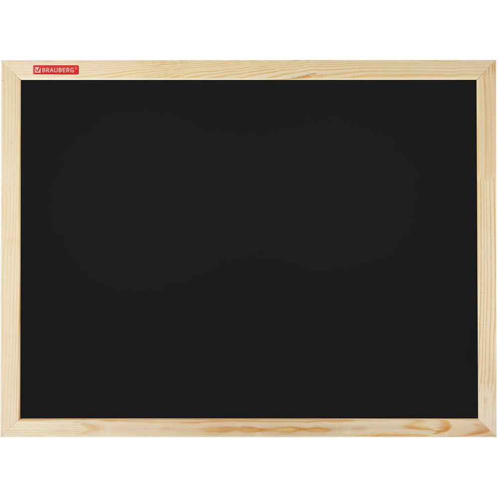 Изображение товара Доска для мела магнитная BRAUBERG Wood 45x60 см, черная, деревянная рамка 238802
