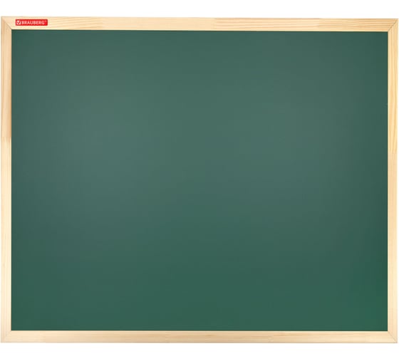 Изображение товара Доска для мела магнитная BRAUBERG Wood 50x70 см, зеленая, деревянная рамка 238799