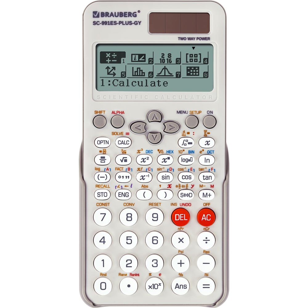 Изображение товара Инженерный калькулятор BRAUBERG SC-991ES-PLUS-GY, 552 функций, 12-разрядный