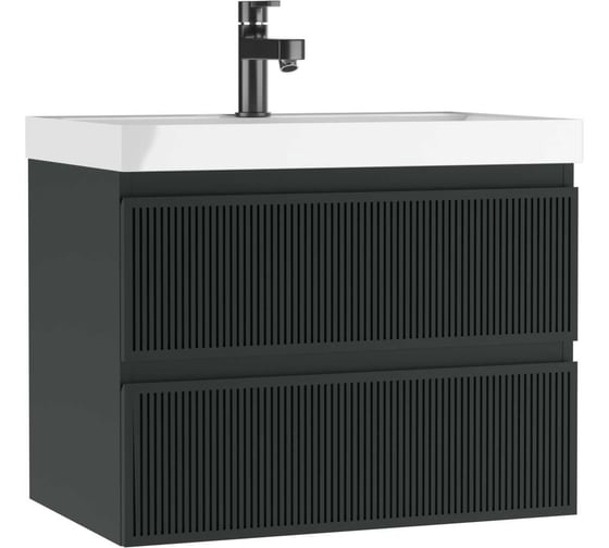 Изображение товара Тумба подвесная под умывальник Домино Bazis 70 Tower В2 Графит DT2501T