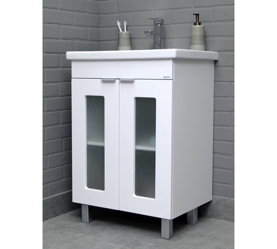 Изображение товара Тумба под умывальник Айсберг Миранда 60 Кристалл без ящика DA1801T