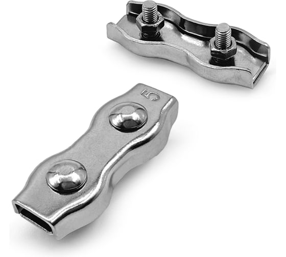 Изображение товара Зажим нержавеющий KREPFIELD 10 мм, дуплекс, ART 8284, А4, 4 шт. 8284А4ЗАЖИМ10ММ-4