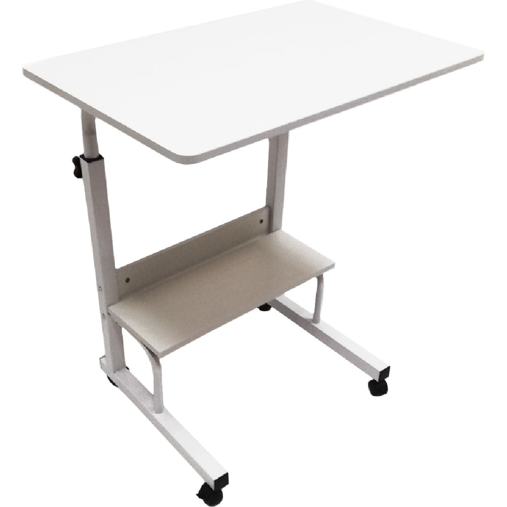 Прикроватный стол для ноутбука URM, цвет белый