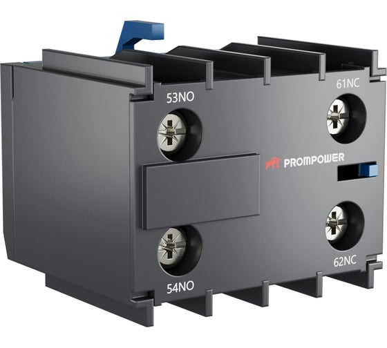 Изображение товара Блок вспомогательных контактов Prompower серии Pulse, фронт. монтажа для серии PLC1-K, 1НО+1НЗ PLA1KN11