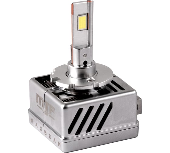 Изображение товара Светодиодные лампы MTF Light серия MaxBeam, D1S, 85V, 35W, 4500lm, 6000K, кулер, комплект MBD1S6
