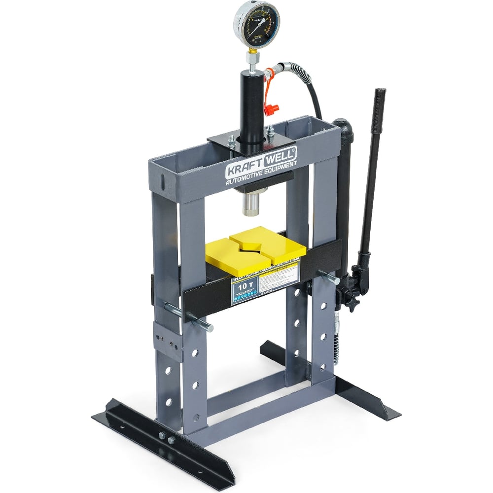 Изображение товара Пресс KraftWell 10 т. настольный, с ручным приводом, цвет серый KRWPR10BD