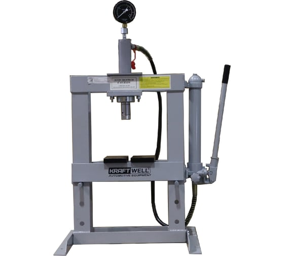 Изображение товара Пресс KraftWell 10 т. настольный, с ручным приводом, цвет серый KRWPR10BD