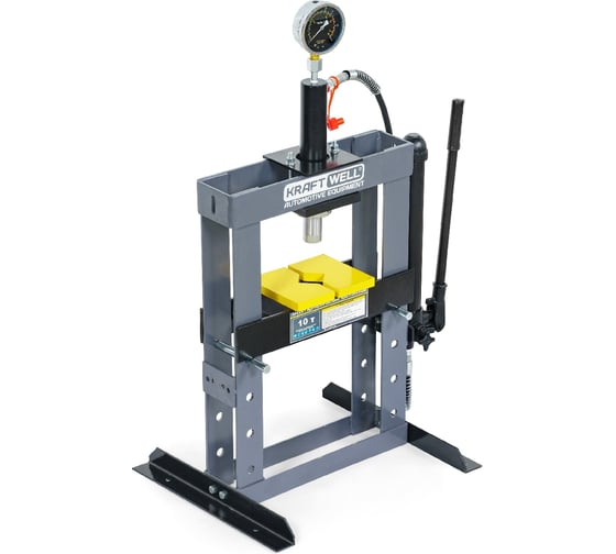 Изображение товара Пресс KraftWell 10 т. настольный, с ручным приводом, цвет серый KRWPR10BD