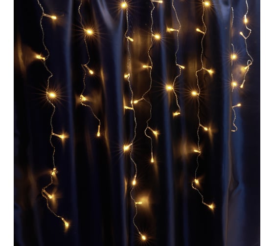 Изображение товара Светодиодная гирлянда FERON CL22 бахрома 4.5x0.7м + 3м, 230V, желтый, с питанием от сети 41632