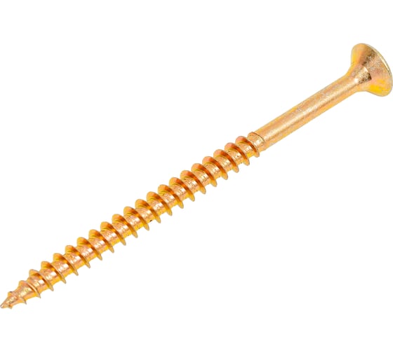 Изображение товара Саморез универсальный ЦММ желтый цинк, Pz, 6,0x90, 100 шт 0Т-00009253