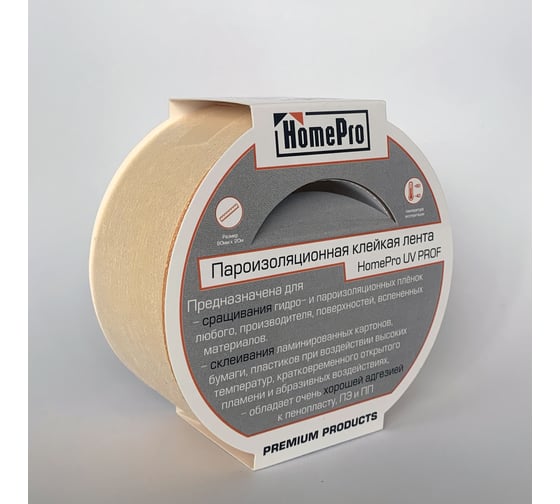 Изображение товара  Полиакриловая клейкая лента HomePro UV PROF 20м HP-SB1010