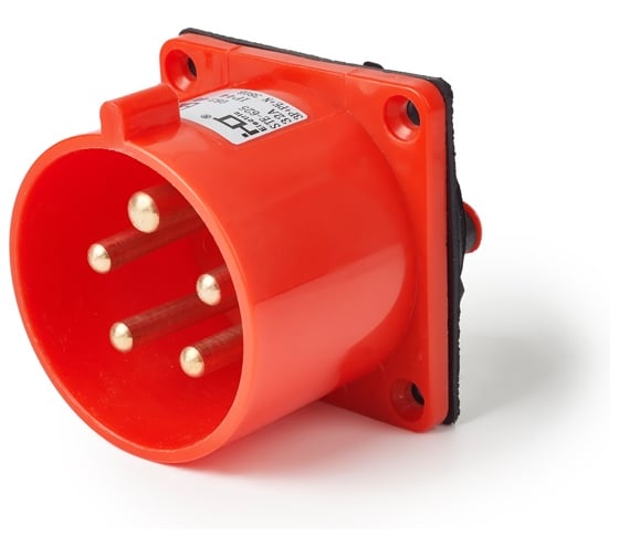 Изображение товара Вилка панельная для скрытой установки HLT 625 3Р+РЕ+N 32А 380В IP44 (10шт./уп.) 083-03-66