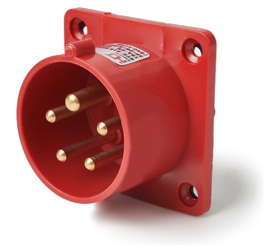 Изображение товара Вилка панельная для скрытой установки HLT 615 3Р+РЕ+N 16А 380В IP44 (10шт./уп.) 083-03-63