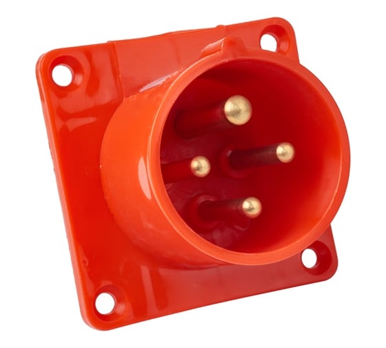 Изображение товара Вилка панельная для скрытой установки HLT 614 3Р+РЕ 16А 380В IP44 (10шт./уп.) 083-03-62