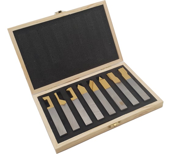 Изображение товара Комплект резцов HSS TiN 12х12 мм, 8 шт ТЕХНОРЕАЛ МА400022540