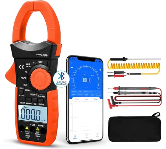 Изображение товара Токовые клещи HoldPeak HP-570S-APP