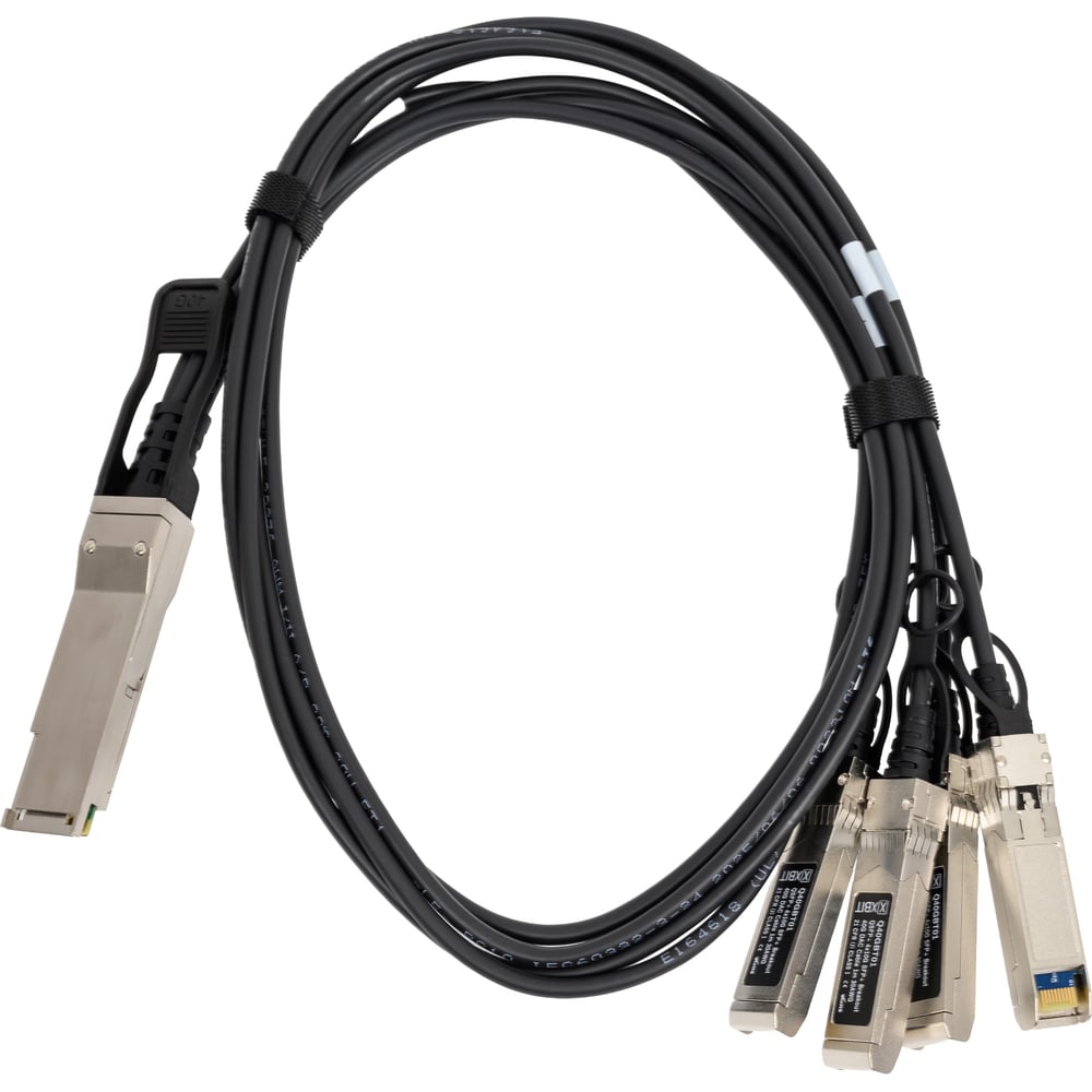 Изображение товара Кабель XBIT QSFP+ 40G Breakout DAC 4xSFP+ 1м для высокоскоростных сетей