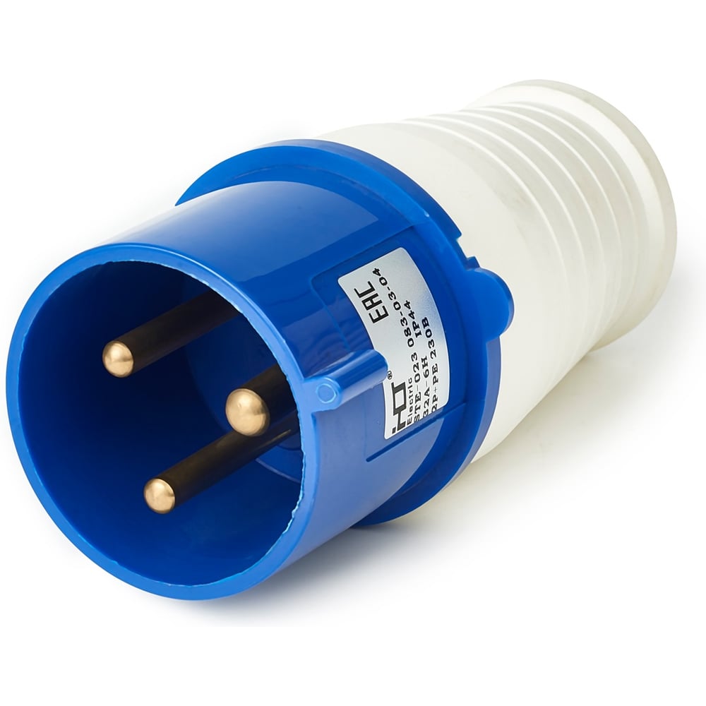 Изображение товара Вилка кабельная HLT 023 2Р+РЕ 32А IP44 для домашнего и промышленного использования