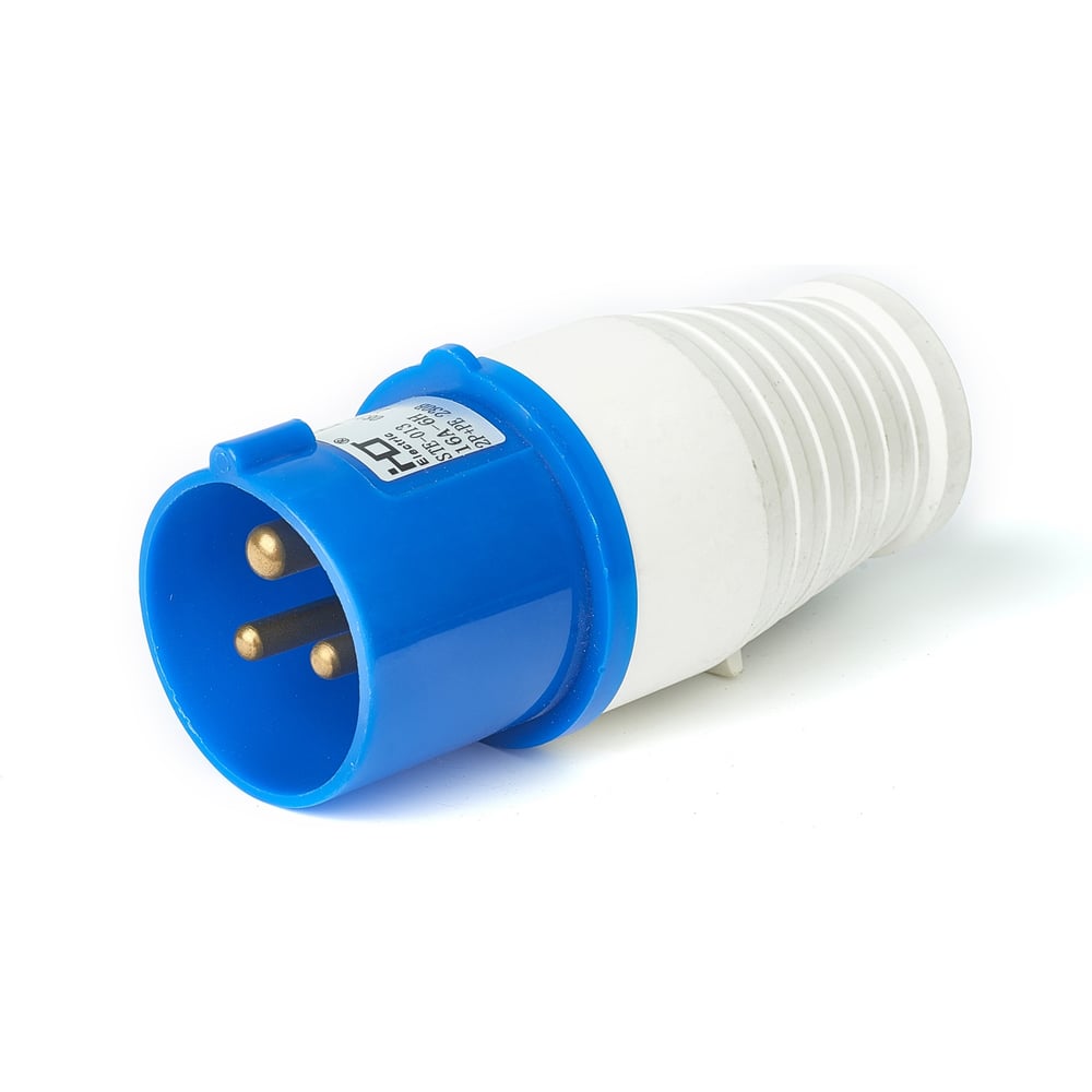 Изображение товара Вилка HLT 013 2Р+РЕ 16А 230В IP44 (10шт./уп.) 083-03-01