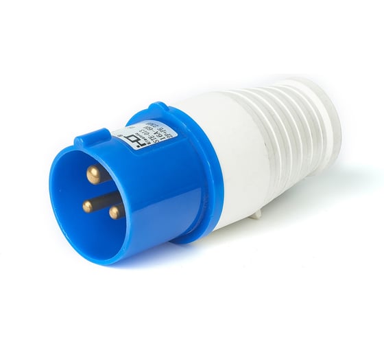 Изображение товара Вилка HLT 013 2Р+РЕ 16А 230В IP44 (10шт./уп.) 083-03-01