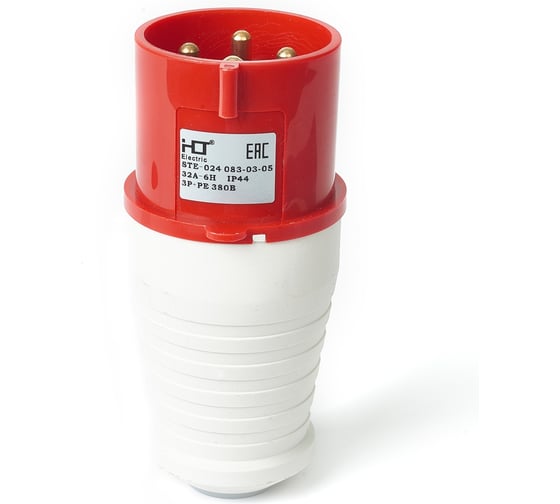 Изображение товара Вилка HLT 024 3Р+РЕ 32А 380В IP44 (10шт./уп.) 083-03-05