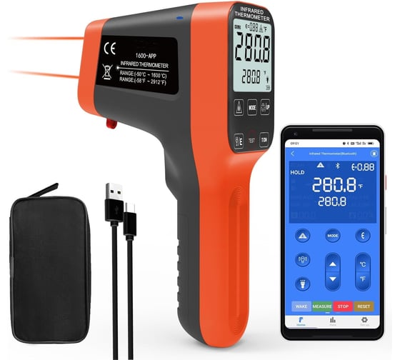 Изображение товара Инфракрасный термометр HoldPeak HP-1600-APP