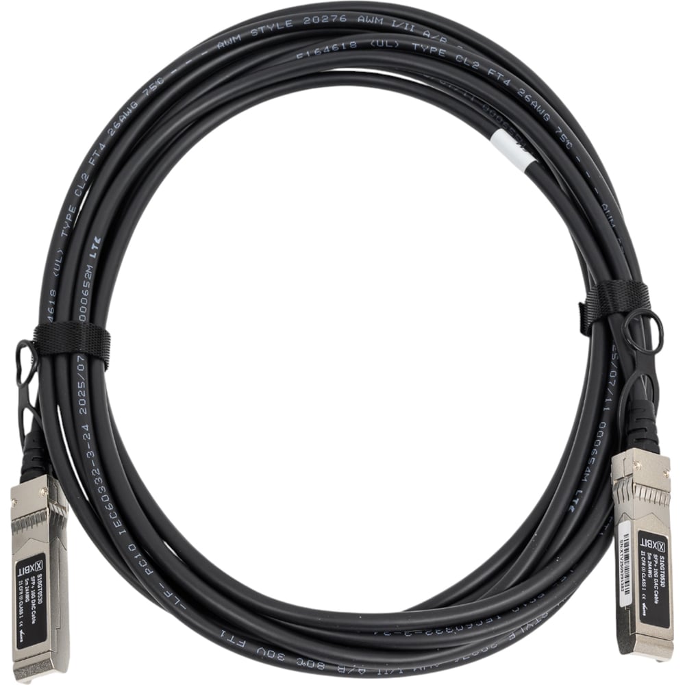 Изображение товара Кабель XBIT SFP+ 10G DAC 5м для высокоскоростных сетей