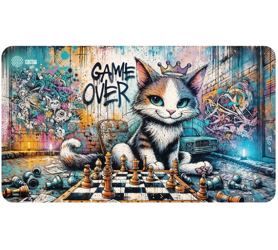 Изображение товара Коврик для мыши CACTUS Game Over 900x400x4мм (CS-MP-COR01XXL) 2077138