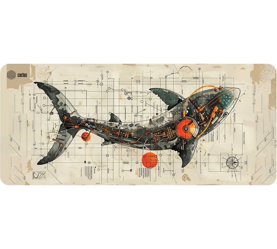 Изображение товара Коврик для мыши CACTUS Shark 900x400x4мм (CS-MP-COR03XXL) 2077143
