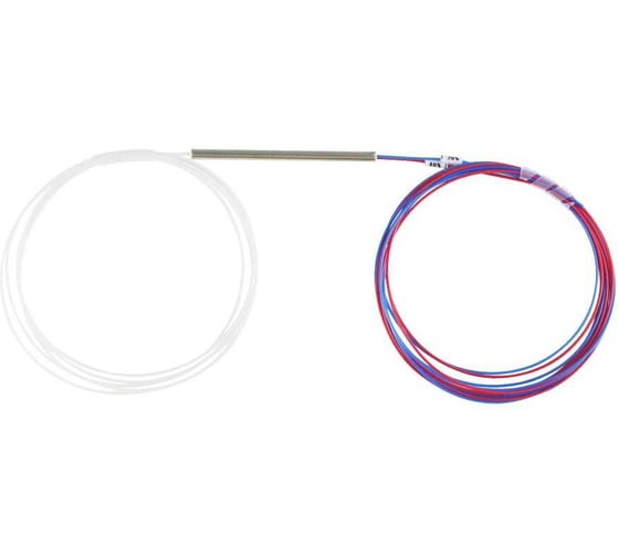 Изображение товара Оптический сплиттер сварной трехоконный XBIT FBT, 20/80, 2 выхода, неоконцованный, в гильзе, FBT-ST-1x2-2080-0.9-3