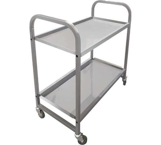 Изображение товара Тележка сервировочная Luxstahl нержавеющая сталь 2 уровня мко748