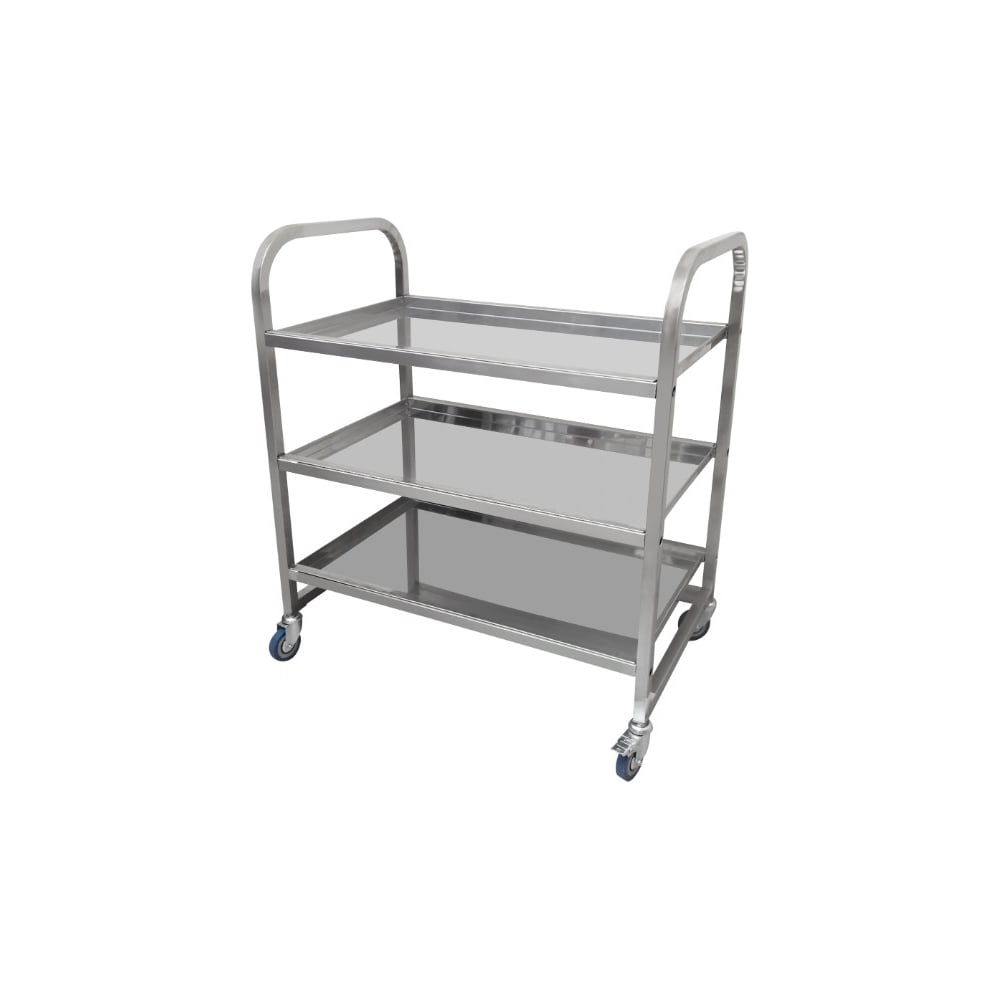 Изображение товара Сервировочная тележка Luxstahl из нержавеющей стали, 3 уровня