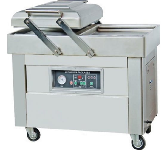 Изображение товара Напольная двухкамерная вакуум-упаковочная машина Hualian DZQ-400/2SB SS (нерж., газ) NEW 00000006349