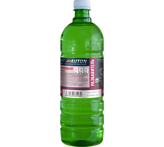 Изображение товара Разбавитель Auton 999 акриловый медленный, 1.0 л ATN-S70161