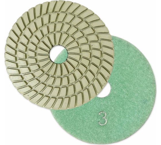 Изображение товара Круг алмазный гибкий шлифовальный АГШК SPIRAL WHITE 100x2.5 мм, №3, wet/dry TECH-NICK 128.120.8588