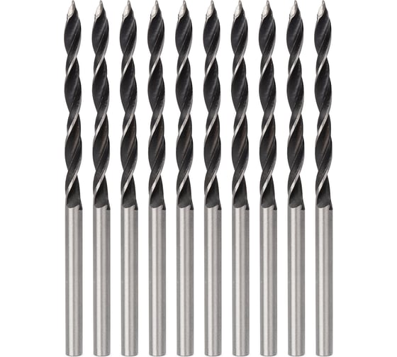 Изображение товара Сверло по дереву спиральное (10 шт; 3х60 мм) VIRA 553100