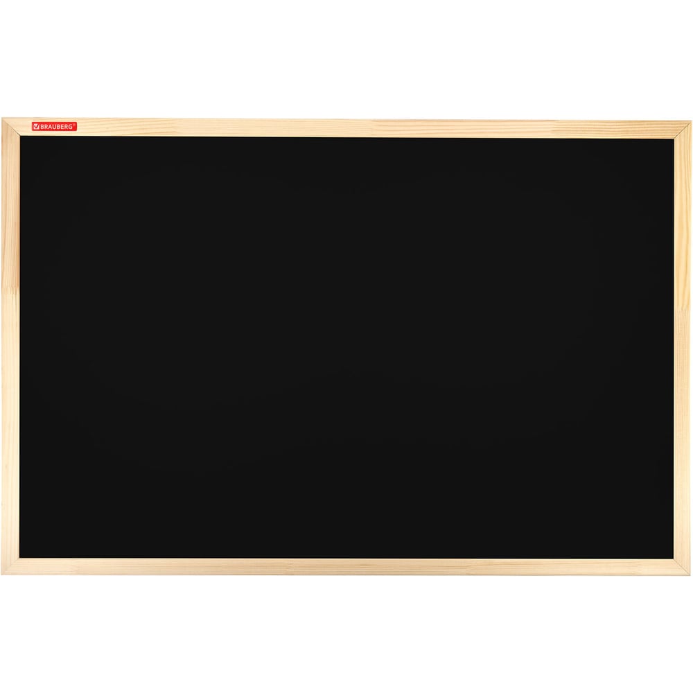 Изображение товара Доска для мела магнитная BRAUBERG Wood 60x90 см, черная, деревянная рамка 238804