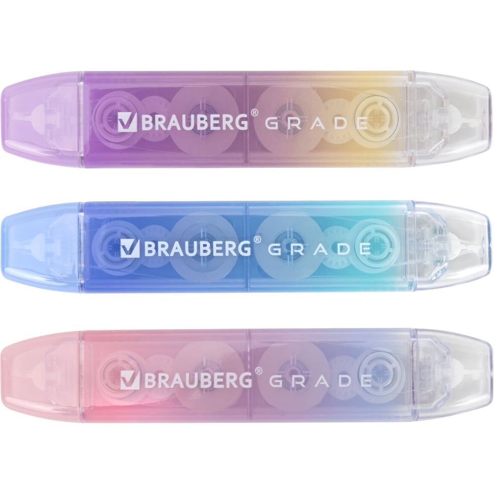 Изображение товара Корректирующая лента BRAUBERG GRADE PASTEL 5 мм x 10 м (3 шт)